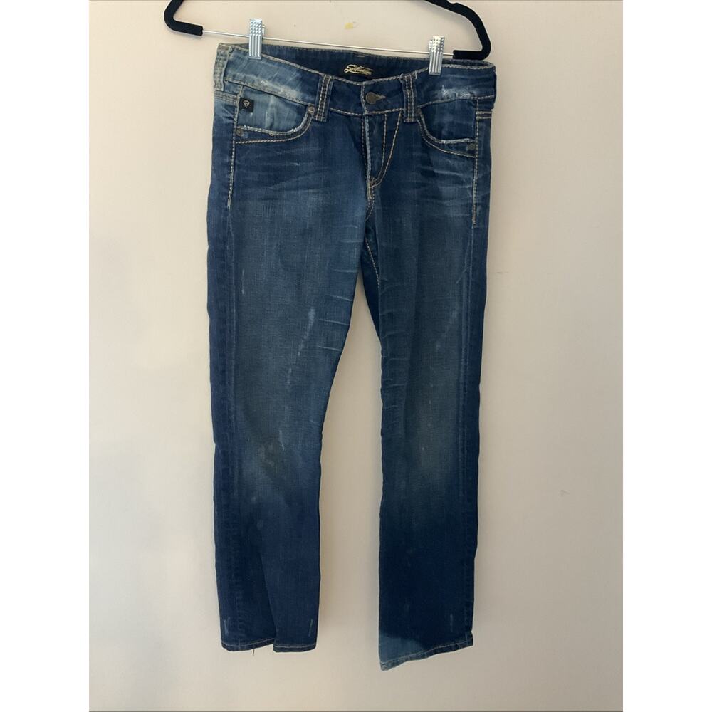 Serfontaine Women’s Low-Rise Zippered Low-Rise Bootcut Jeans Blue Size 29 Denim